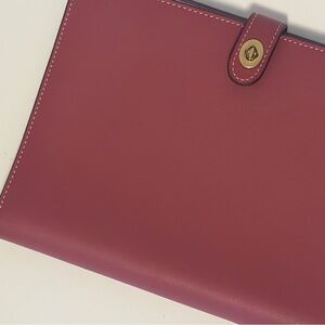 Coach Rouge /Blush Leather Notebook